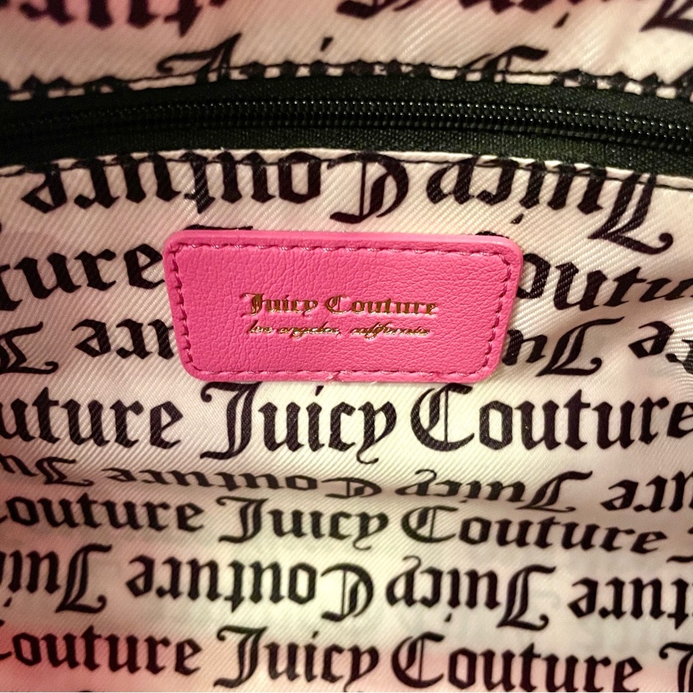 Juicy Couture Dome Satchel Pink Heart Quilted Purse Handbag Crossbody Bag NWT - Picture 9 of 10
